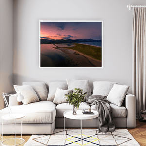 Nua Photography Print Inch Beach and Dingle Peninsula Aerial Sunset, Co. Kerry Inch Beach Dingle Peninsula Aerial Sunset Print | Nua Photography