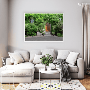 Ivy-Covered Cottage with Arched Wooden Door, Co. Cork fine art photography print by Nua Photography