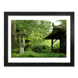 Nua Photography Print Japanese Gardens Stone Lantern and Tea House, Kildare Japanese Gardens Stone Lantern Tea House Print | Nua Photography