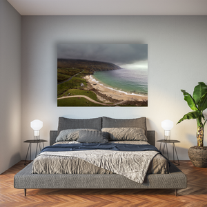keem-bay-beach-dramatic-skies-aerial Pano