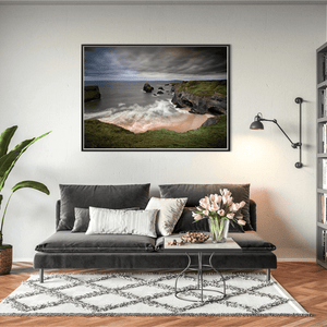 Nua Photography Print Hidden Cove and Sea Stacks Beneath Stormy Skies, Co. Kerry Kerry Cliffs Hidden Cove Stormy Skies Print | Nua Photography