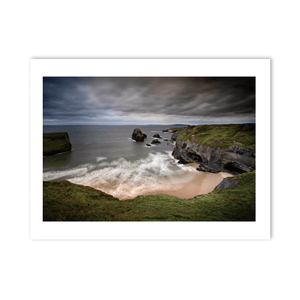 Nua Photography Print Hidden Cove and Sea Stacks Beneath Stormy Skies, Co. Kerry Kerry Cliffs Hidden Cove Stormy Skies Print | Nua Photography