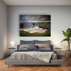 Nua Photography Print Hidden Cove and Sea Stacks Beneath Stormy Skies, Co. Kerry Kerry Cliffs Hidden Cove Stormy Skies Print | Nua Photography