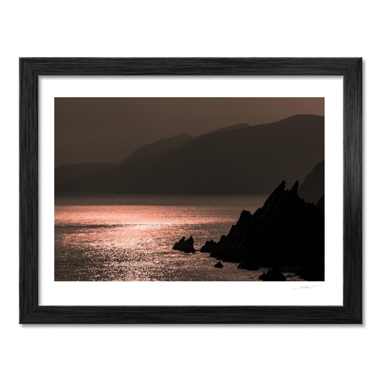 Nua Photography Print Kerry Coastline Silhouette in Golden Light, Co. Kerry Kerry Coastline Silhouette in Golden Light Print | Nua Photography