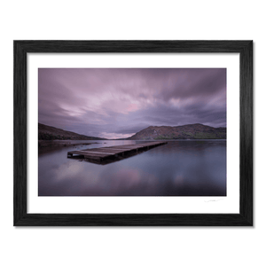 Nua Photography Print Wooden Jetty on a Kerry Lake at Twilight, Co. Kerry Kerry Lake Wooden Jetty at Twilight Print | Nua Photography