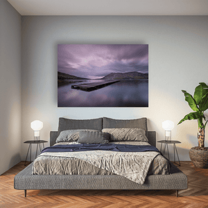 Nua Photography Print Wooden Jetty on a Kerry Lake at Twilight, Co. Kerry Kerry Lake Wooden Jetty at Twilight Print | Nua Photography