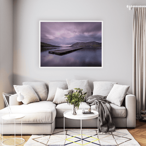 Nua Photography Print Wooden Jetty on a Kerry Lake at Twilight, Co. Kerry Kerry Lake Wooden Jetty at Twilight Print | Nua Photography
