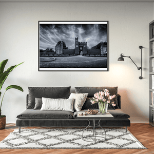 killyleagh-castle-dramatic-sky-mono BFW