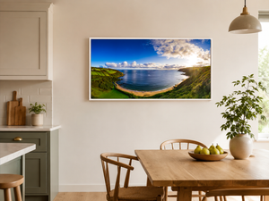 kinnagoe-bay-aerial-panorama-sunset WF-Kitchen
