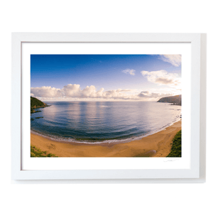 kinnagoe-bay-golden-hour-aerial-panorama WF