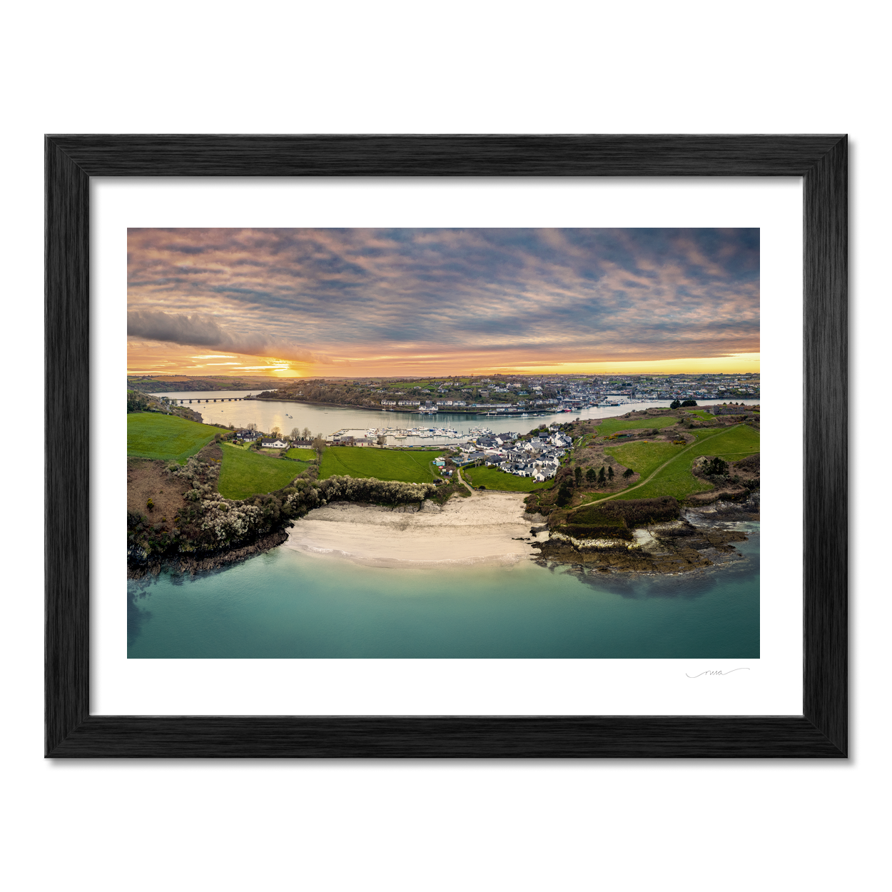 kinsale-dock-beach-aerial-sunset PM