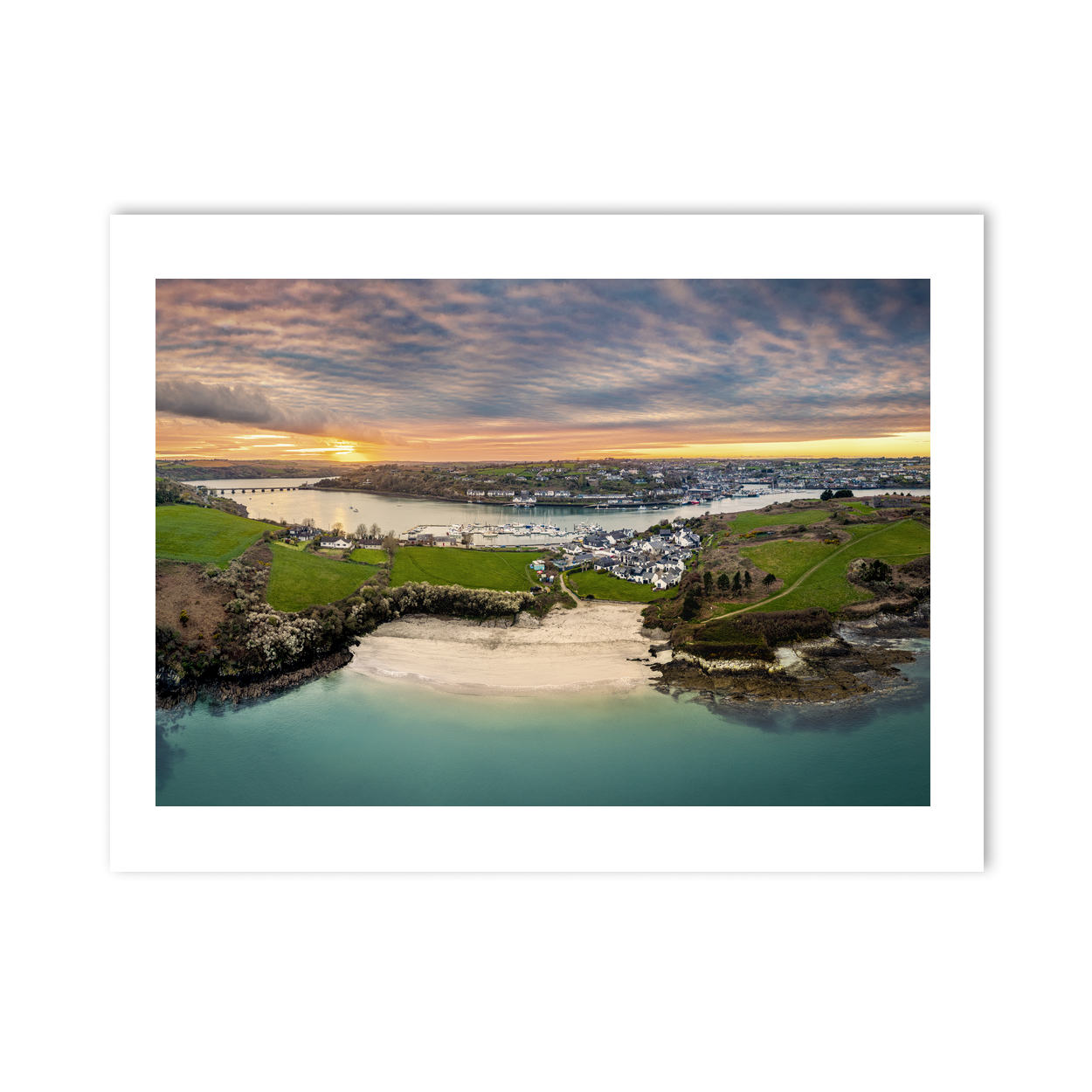 kinsale-dock-beach-aerial-sunset PM