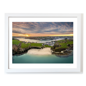 kinsale-dock-beach-aerial-sunset WF