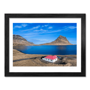 Kirkjufell Mountain and Traditional Cottage, Snæfellsnes Peninsula, Iceland fine art photography print by Nua Photography
