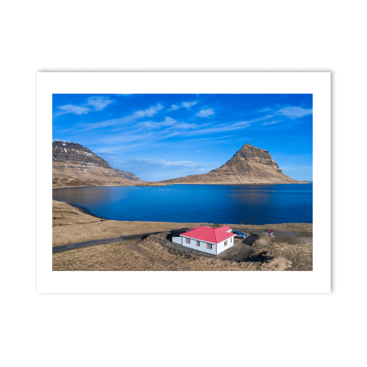 Nua Photography Print Kirkjufell Mountain and Traditional Cottage, SnÃ¦fellsnes Peninsula, Iceland Kirkjufell Mountain Iceland Cottage Print | Nua Photography