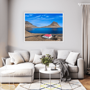 Kirkjufell Mountain and Traditional Cottage, Snæfellsnes Peninsula, Iceland fine art photography print by Nua Photography