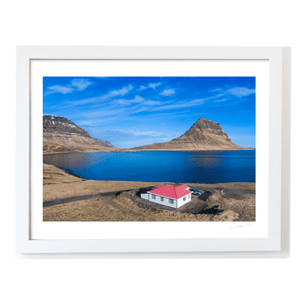 Kirkjufell Mountain and Traditional Cottage, Snæfellsnes Peninsula, Iceland fine art photography print by Nua Photography