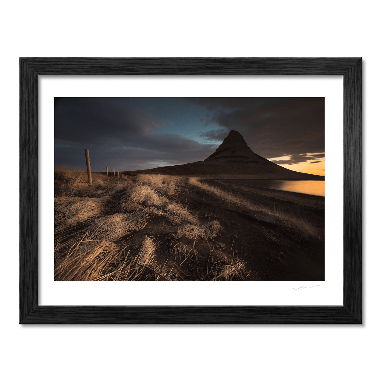 Nua Photography Print Kirkjufell Mountain at Sunset, Iceland Kirkjufell Mountain Sunset Iceland Print | Nua Photography