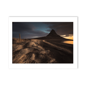 Nua Photography Print Kirkjufell Mountain at Sunset, Iceland Kirkjufell Mountain Sunset Iceland Print | Nua Photography