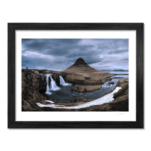 Nua Photography Print Kirkjufell Mountain and Waterfall Under Dramatic Skies, Iceland Kirkjufell Mountain & Waterfall Iceland Print | Nua Photography