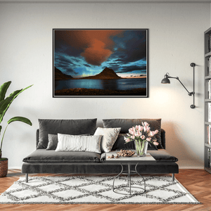 Nua Photography Print Kirkjufell Mountain Under the Northern Lights, Iceland Kirkjufell Northern Lights Iceland Print | Nua Photography