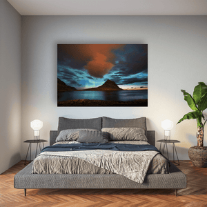 Nua Photography Print Kirkjufell Mountain Under the Northern Lights, Iceland Kirkjufell Northern Lights Iceland Print | Nua Photography