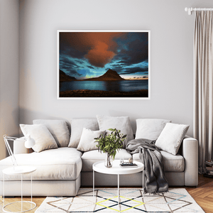 Nua Photography Print Kirkjufell Mountain Under the Northern Lights, Iceland Kirkjufell Northern Lights Iceland Print | Nua Photography