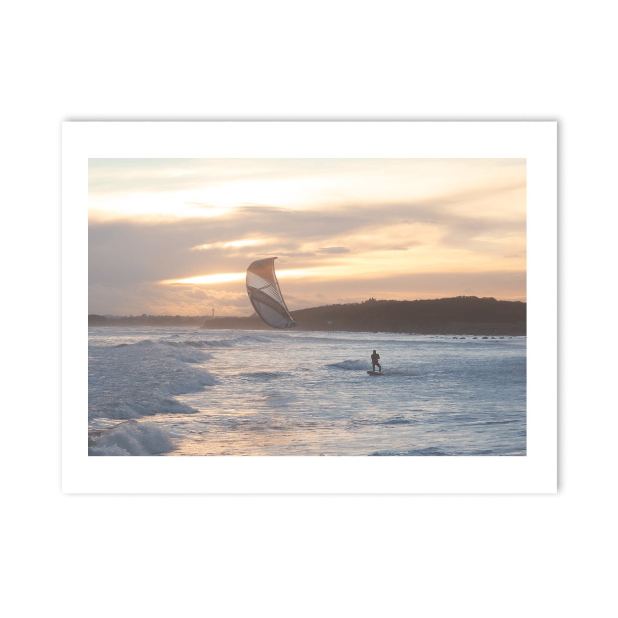 kitesurfer-south-beach-sunset-golden-hour PM