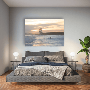 kitesurfer-south-beach-sunset-golden-hour Pano