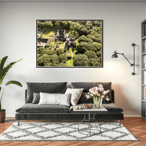 Nua Photography Print Lambay Island Castle Aerial View Through Woodland, Co. Dublin Lambay Island Castle Aerial View Print | Nua Photography
