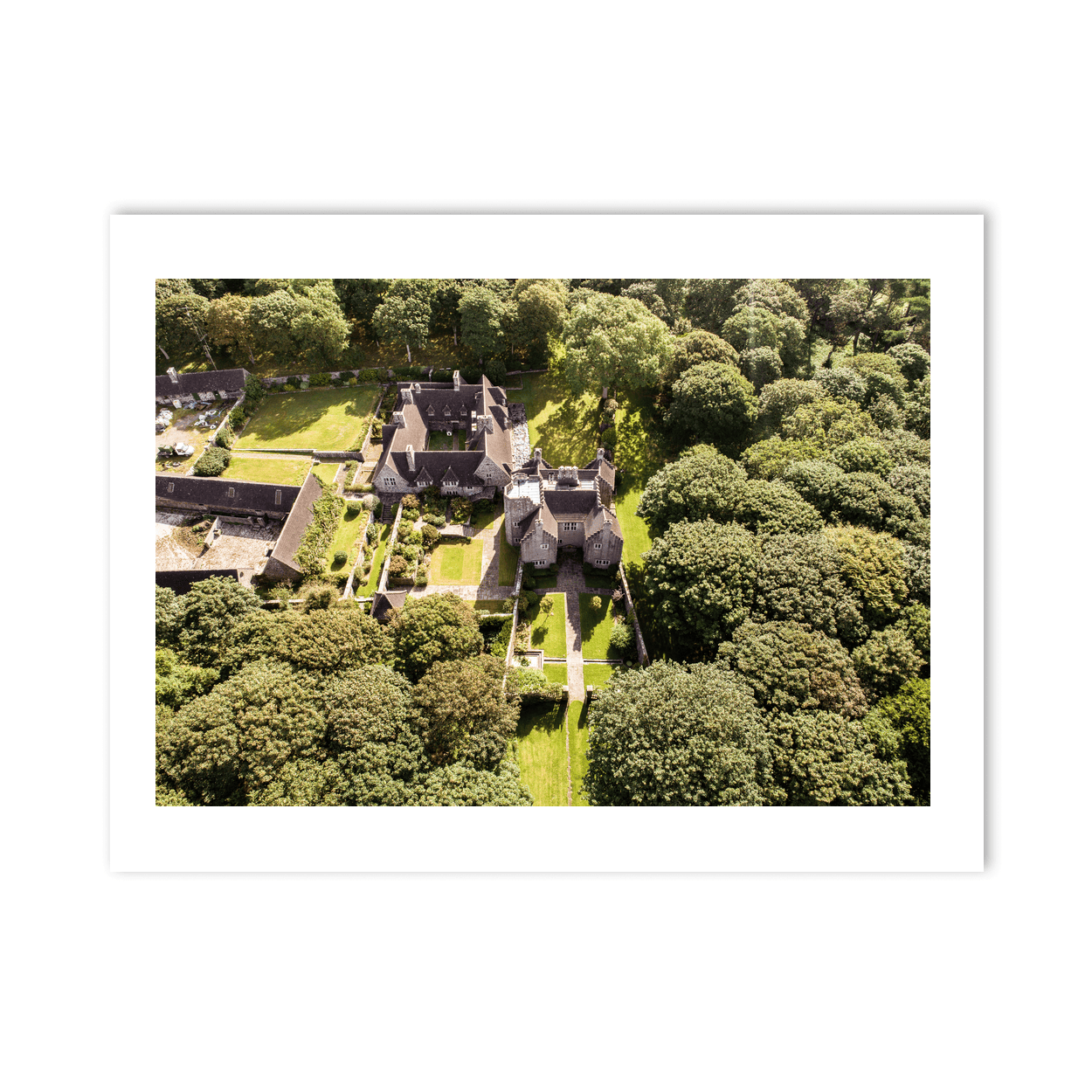 Nua Photography Print Lambay Island Castle Aerial View Through Woodland, Co. Dublin Lambay Island Castle Aerial View Print | Nua Photography