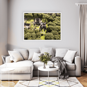 Nua Photography Print Lambay Island Castle Aerial View Through Woodland, Co. Dublin Lambay Island Castle Aerial View Print | Nua Photography