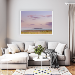 Nua Photography Print Lambay Island Pastel Sunset from Malahide Beach, Co. Dublin Lambay Island Sunset Malahide Beach Print | Nua Photography