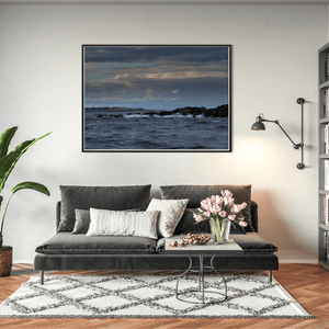 Nua Photography Print Lambay Island Rocky Outcrop and Stormy Seas from Rush, Co. Dublin Lambay Island Stormy Seas from Rush Print | Nua Photography