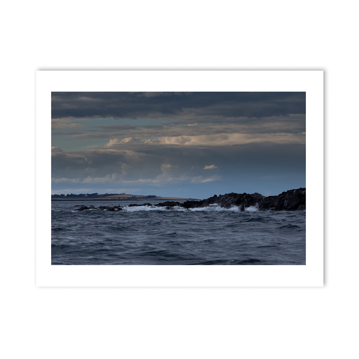 Nua Photography Print Lambay Island Rocky Outcrop and Stormy Seas from Rush, Co. Dublin Lambay Island Stormy Seas from Rush Print | Nua Photography