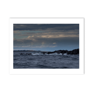 Nua Photography Print Lambay Island Rocky Outcrop and Stormy Seas from Rush, Co. Dublin Lambay Island Stormy Seas from Rush Print | Nua Photography