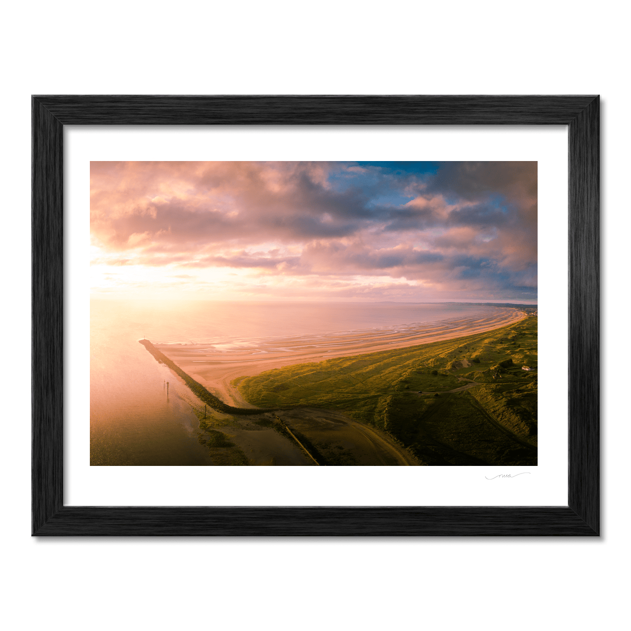 laytown-beach-sunset-aerial-panorama PM