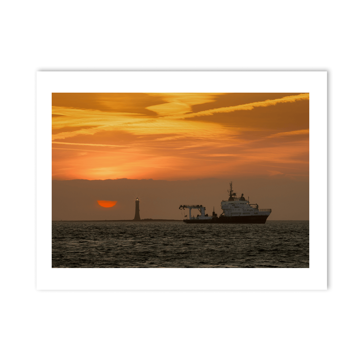 lighthouse-ship-sunset-golden-sky PM
