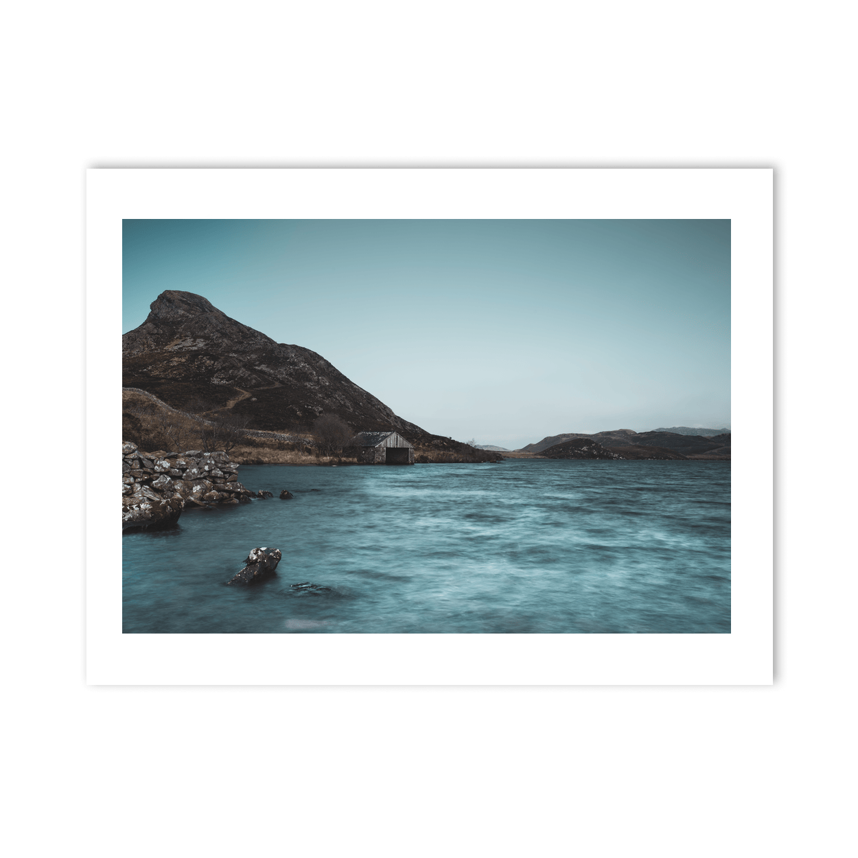 Nua Photography Print Llyn Cregennen Boathouse and Mountain, Snowdonia, Wales Llyn Cregennen Boathouse Snowdonia Wales Print | Nua Photography