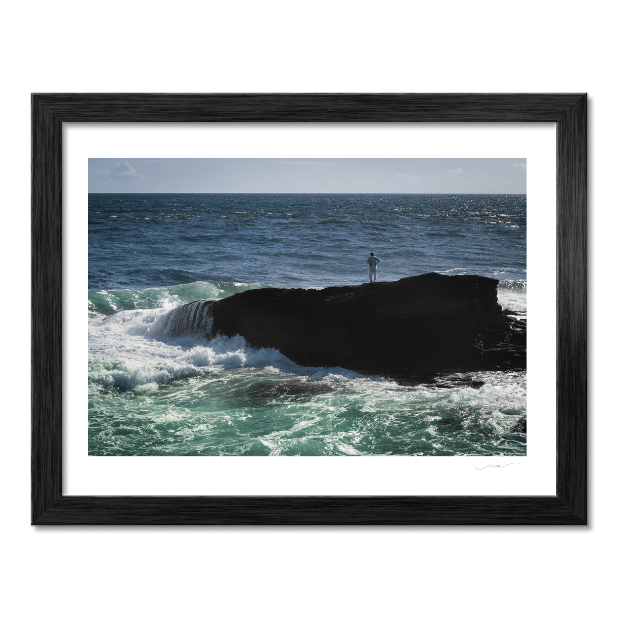 lone-figure-rock-outcrop-crashing-waves PM