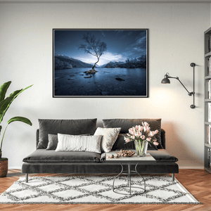 Nua Photography Print The Lone Tree of Llyn Padarn at Blue Hour, Snowdonia Wales Lone Tree Llyn Padarn Snowdonia Wales Print | Nua Photography