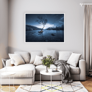 Nua Photography Print The Lone Tree of Llyn Padarn at Blue Hour, Snowdonia Wales Lone Tree Llyn Padarn Snowdonia Wales Print | Nua Photography