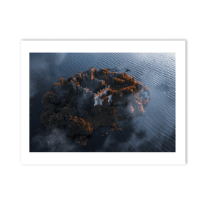 lough-key-castle-island-aerial-mist PM