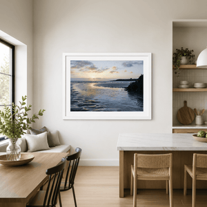 Nua Photography Print Loughshinny Beach with Drumanagh Promontory at Sunset, Co. Dublin Loughshinny Beach Drumanagh Sunset Print | Nua Photography
