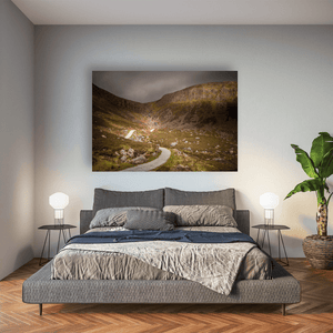 mahon-falls-winding-path-moody-sky Pano