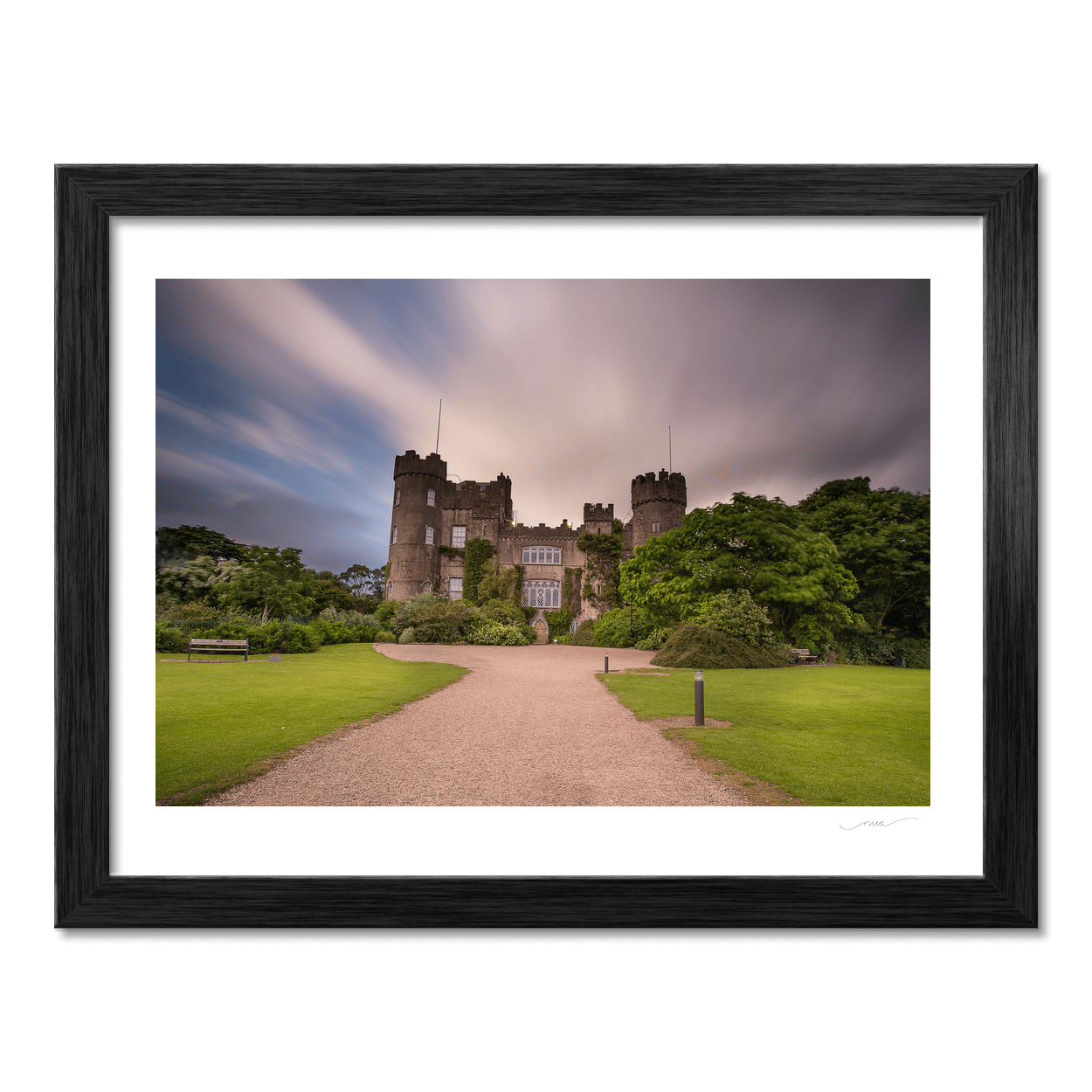 Nua Photography Print Malahide Castle Long Exposure with Dramatic Sky, Co. Dublin Malahide Castle Dramatic Sky Long Exposure Print | Nua Photography