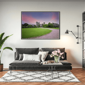 Nua Photography Print Malahide Castle at Sunset with Pink Sky, Co. Dublin Malahide Castle Sunset Print | Nua Photography