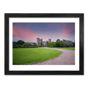 Nua Photography Print Malahide Castle at Sunset with Pink Sky, Co. Dublin Malahide Castle Sunset Print | Nua Photography