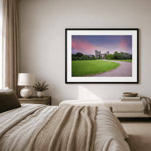 Nua Photography Print Malahide Castle at Sunset with Pink Sky, Co. Dublin Malahide Castle Sunset Print | Nua Photography