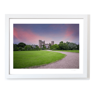 Nua Photography Print Malahide Castle at Sunset with Pink Sky, Co. Dublin Malahide Castle Sunset Print | Nua Photography